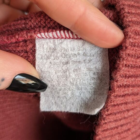 Vintage Minimalist Neutral Knit Grandpa Sweater Chunky Knit Earthy Boho Chic Top - Picture 7 of 8